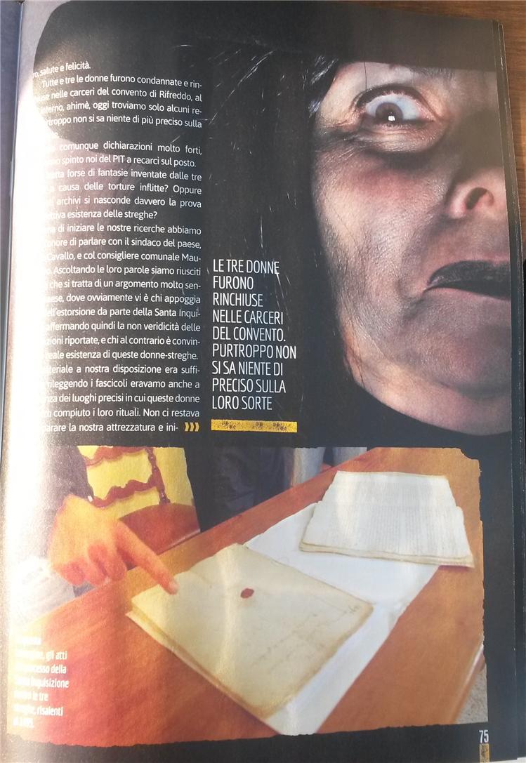 Le streghe di Rifreddo sul magazine della trasmissione di Italia Uno Mistero Le streghe di Rifreddo sul magazine della trasmissione di Italia Uno Mistero