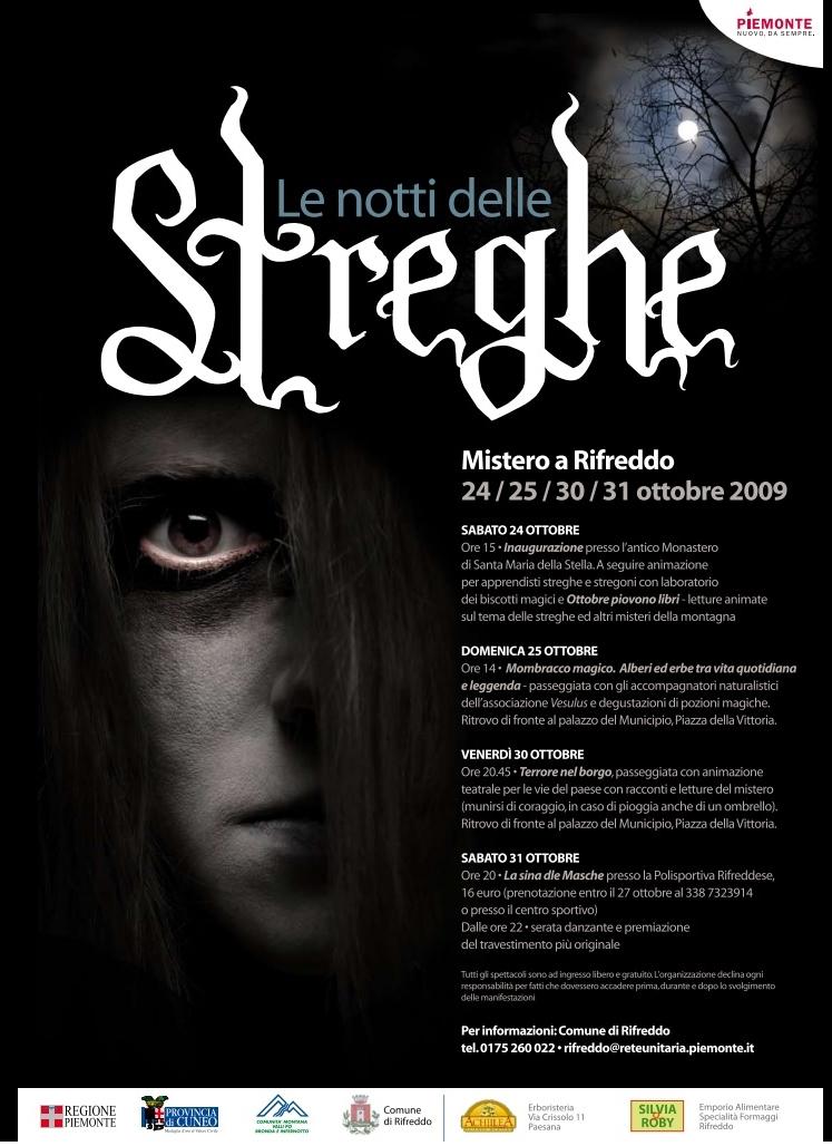 La locandina de "Le notti delle streghe" edizione 2009